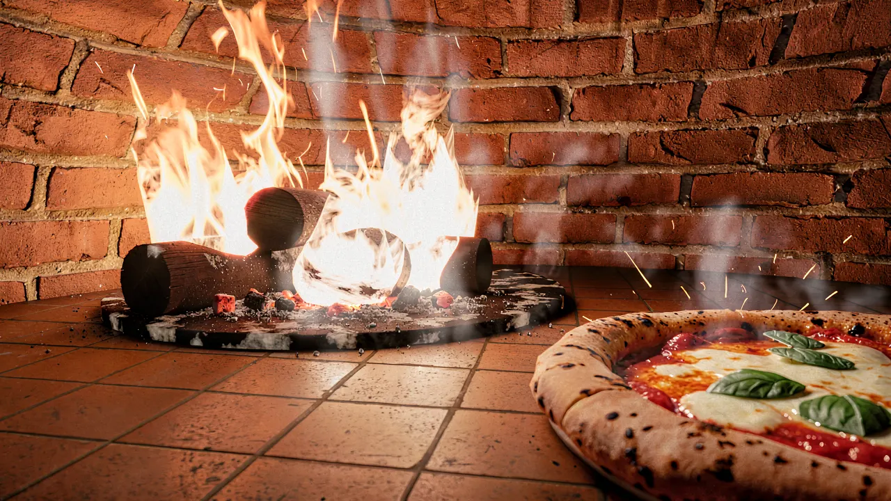 Margherita no forno a lenha